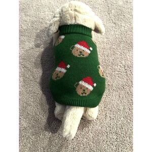 Small Santa Dog Sweater Easy Pull‎ On